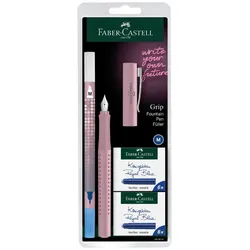 Faber Castell Füller Grip 2010 rose shadows Feder M Tinte+TL