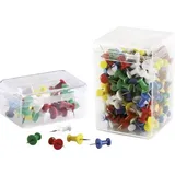 Magnetoplan Pinnwandnadel Gelb, Weiß, Blau, Rot, Grün 200St.