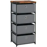 KOMFOTTEU Kommode Schubladenschrank, 4 Schubladen, grau grau 84.5 cm