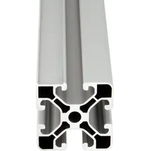 SCHMIDT systemprofile 2000mm Aluminium Profil 40x40mm Nut 8 Maßbandprofil eloxiert 4040 Alu Konstruktionsprofil Aluprofil 2m