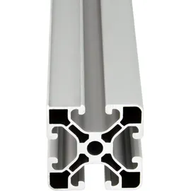 SCHMIDT systemprofile 2000mm Aluminium Profil 40x40mm Nut 8 Maßbandprofil eloxiert 4040 Alu Konstruktionsprofil Aluprofil 2m