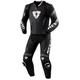 RevIt! Revit Argon 3 Logo perforierte 2-Teiler Motorrad Lederkombi 2tlg. perforiert - Schwarz/Weiß - 50
