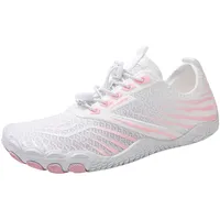 weiße schuhe damen barfuss, Barfußschuhe Damen Weiß Leicht Sommer Barfuss Schuhe Outdoor Schnell Trocknend Aquaschuhe Wasserschuhe Atmungsaktiv Unisex Fitnessschuhe Barfussschuhe Rutschfest Weich 40 - 40 EU