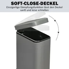 Homcom Mülleimer 5 l Grau