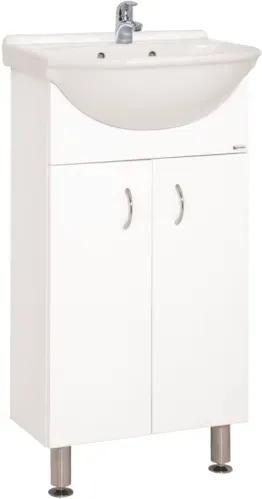 Keramia Pro Badezimmerschrank mit Waschbecken 43x85x34,5 cm weiß glanz PRO45DV