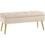 Homcom Sitzbank Bettbank Beige 102 x 35 x 43 cm