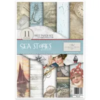 ITD Collection RP015 Reispapier, Sea Stories, 29,7 x 21 cm
