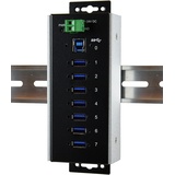 Exsys Schnittstellen-Hub USB 3.2 Gen 1 (3.1 Gen 1) Type-B 5000 Mbit/s Schwarz