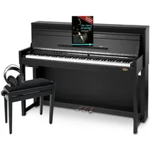 Classic Cantabile UP-1 Upright E-Piano (Schwarz matt, Deluxe Set