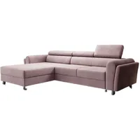 Luxusbetten24 Schlafsofa Designer Sofa Massimo, mit Stauraum und Schlaffunktion rosa