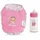Corolle Puppenflasche Lätzchen + Flasche Rosa 9000141790