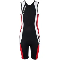 Triathlon Einteiler Kinder – Aropec Trisuit Jungen/Mädchen Schwarz/Rot One Size