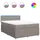 vidaXL Boxspringbett mit Matratze Taupe 140x200 cm Stoff