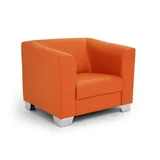 Möbel-Eins Sessel / Cocktailsessel, Material Kunstleder, orange - 2 Jahre Gewährleistung - mind. 14 Tage Rückgaberecht - Orange