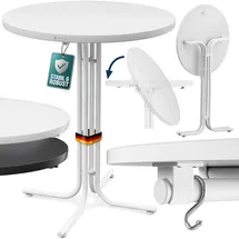 CASARIA Casaria® Stehtisch Ø80x110cm Weiß