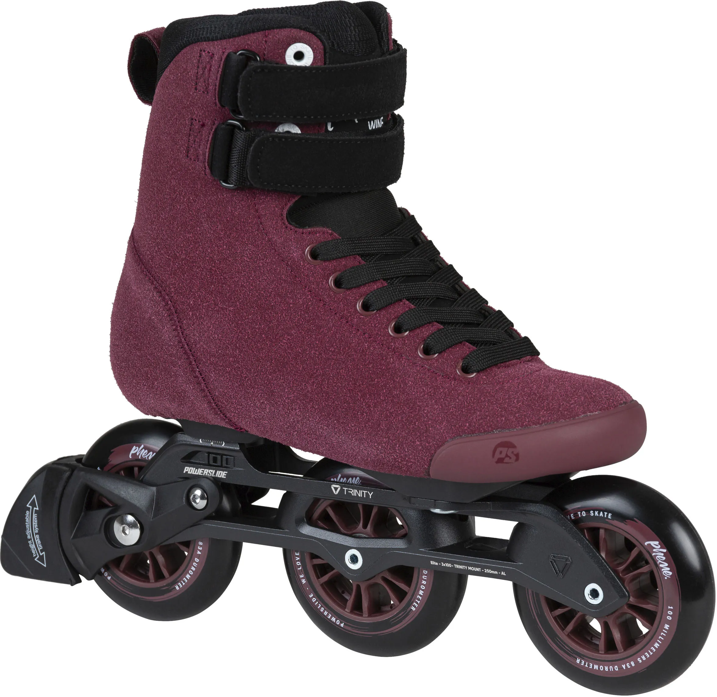 Powerslide Inlineskates »Pheme Wine 100« Powerslide weinrot 36