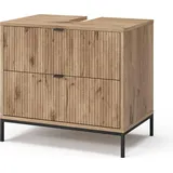 Vicco Waschbeckenunterschrank Eliza Viking Oak 70 x 63 cm mit 2 Schubladen