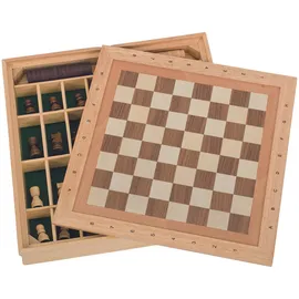 GoKi Spiele-Set Schach-Dame-Mühle