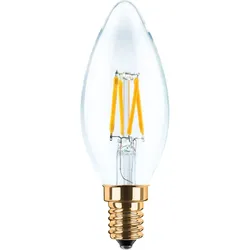 SEGULA LED-Leuchtmittel "LED Kerze klar", F (A-G), transparent, L:100cm Ø:35cm, Leuchtmittel, dimmbar, E14, Kerze klar