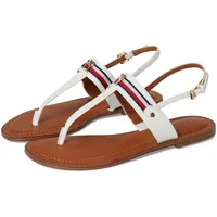 Tommy Hilfiger Damen Gabry Flache Sandale, Weiss/opulenter Garten, 40 EU - 40 EU