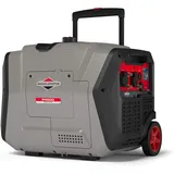 Briggs & Stratton 030806 Benzin Inverter Stromerzeuger Generator der PowerSmart Serie P4500 mit 4500 Watt/3700 Watt sauberem Strom, ultraleise und leichtgewichtig, W, 230 V, Schwarz,grau