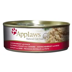 Applaws Nassfutter Katze Adult in Brühe Hühnerbrust mit Ente 24x156 g