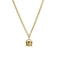 lyomi Kette mit Anhänger 585/- Gelbgold Blüte synth. Diam 0,25ct. Gelb