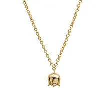 lyomi Kette mit Anhänger 585/- Gelbgold Blüte synth. Diam 0,25ct. Gelb