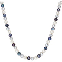 Valero Pearls Perlen-Kette Sterling Silber Süßwasser-Zuchtperle silber Ketten Damen