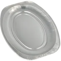 Papstar Starpak 10 Servierplatten, Alu oval 35 cm x 24,5 cm