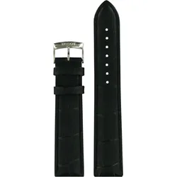 Tissot - Leder Pr 100 Auto Classic Lederband Schwarz 20/18mm. T600037007 - alligator-prägung,rind,schwarz