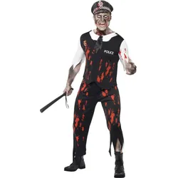 Wahnsinniger Zombie Polizist Herren Kostüm - M