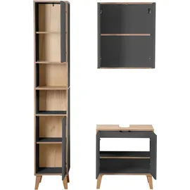 roba Waschbeckenunterschrank Morena 2 Türen 32,5 x 63 cm Braun