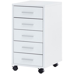 KADIMA DESIGN Schubladenschrank ITTER Holz: 5 Schubladen, Rollen, melaminharzbeschichtet