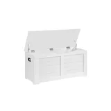 VASAGLE Truhenbank Weiß 100 x 40 x 46 cm