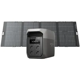 EcoFlow DELTA 3 Max tragbare Powerstation 2,048 kWh mit 400W Solarpanel