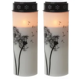 MARELIDA Pusteblume LED Grablicht 21 cm 2 St. weiß
