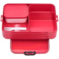 Mepal Bento-Lunchbox Take A Break Nordic Red large – Brotdose mit Fächern, geeignet für bis zu 8 Butterbrote, 1500 ml