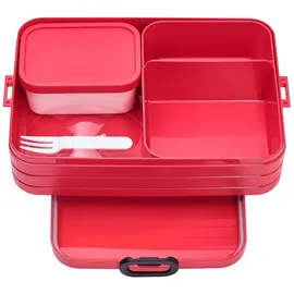 Mepal Bento-Lunchbox Take A Break Nordic Red large – Brotdose mit Fächern, geeignet für bis zu 8 Butterbrote, 1500 ml