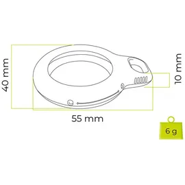 mobile origin Airtag Loop Case Holder A1 weiß