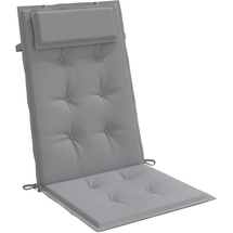 vidaXL Hochlehner-Auflagen 2 Stk. Grau Oxford-Gewebe