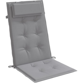 vidaXL Hochlehner-Auflagen 2 Stk. Grau Oxford-Gewebe