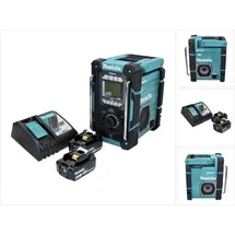 Makita DMR 301 RF Akku Baustellenradio 12 V max. - 18 V DAB / DAB+ / Bluetooth + 2x Akku 3,0 Ah + La (AM, FM, DAB, Bluetooth), Radio