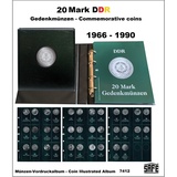 Münzalbum-20-Mark-DDR-1966-1990 SAFE-7412 Komplettes Vordruckalbum Premium