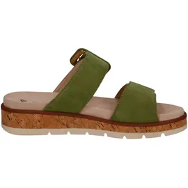 CAPRICE "Caprice Pantoletten Veloursleder", Damen, Gr. 36, grün, Veloursleder, Schuhe Pantolette