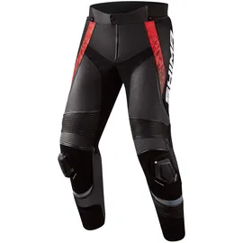 SHIMA STR 2.0 Motorrad Lederhose, schwarz-rot, Größe 58