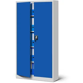 Jan Nowak C001 Aktenschrank 90 x 40 x 185 cm Grau/Blau
