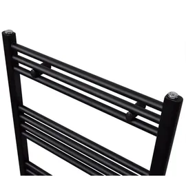 vidaXL Heizkörper Handtuchheizkörper Warmwasser Gerade 500 x 1160 mm schwarz