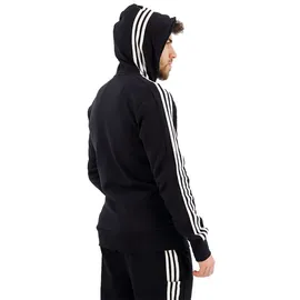 Adidas 3-Streifen French Terry Reißverschlusspullover Black / White M