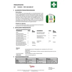 CEDERROTH Erste Hilfe Kit Verbrennungen 51011008